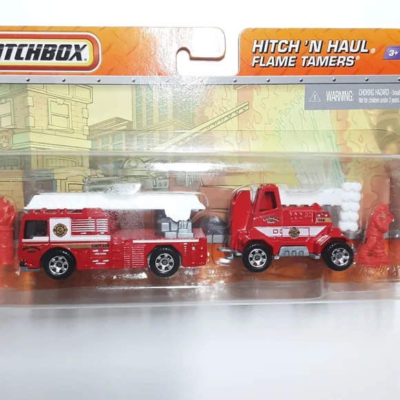 Matchbox Hitch N Haul Flame Tamers (WildFire Unit Mobile Command